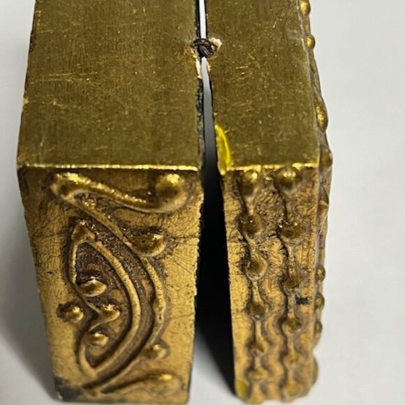 VTG Italian Florentine Mini Wooden Trinket Box Madonna & Child Hinged 2.5" - Picture 15 of 16